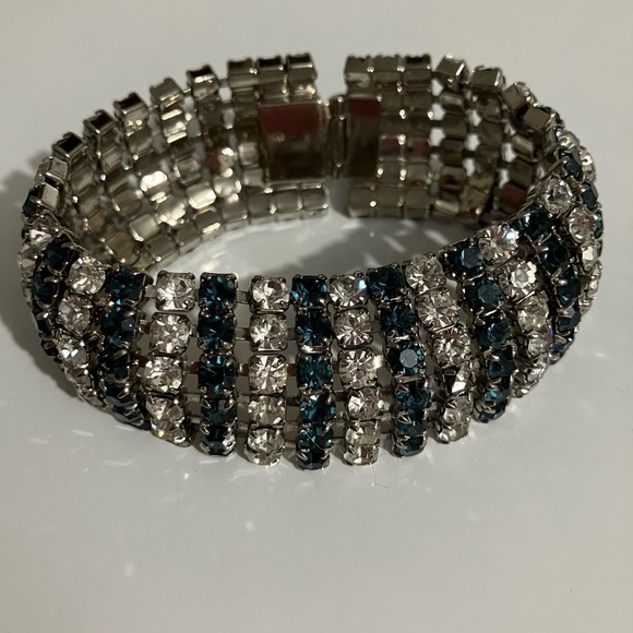 Source Unknown Jewelry - Elegant Silver and Blue Bracelet